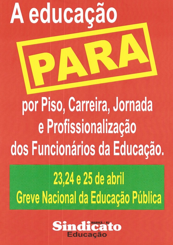 Professores de Maricá aderem à greve nacional.
