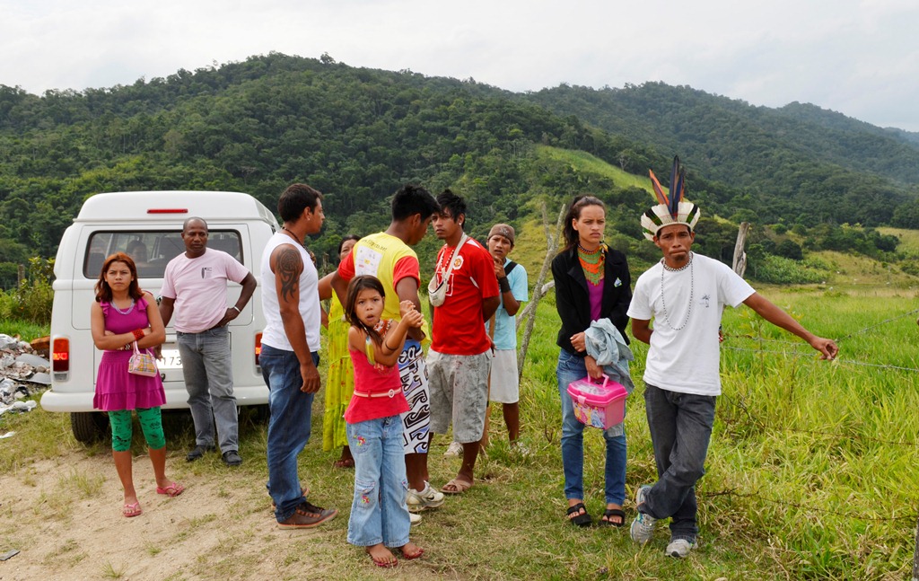 Tribo visitou a área nesta quarta-feira (22). (Foto: Fernando Silva | Maricá Info)