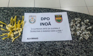 Jovem vendia maconha e cocaína em Inoã. (foto: Mauro Luis / Maricá Info)