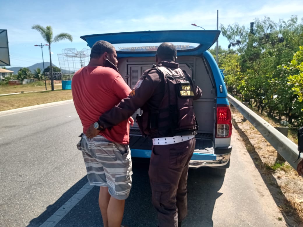 Maricá: Foragido é preso na RJ-106 1 preso brpv roubo
