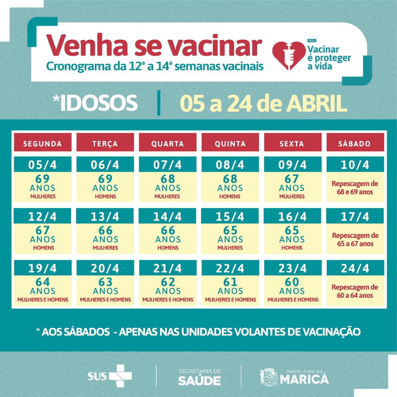 calendario vacinacao marica