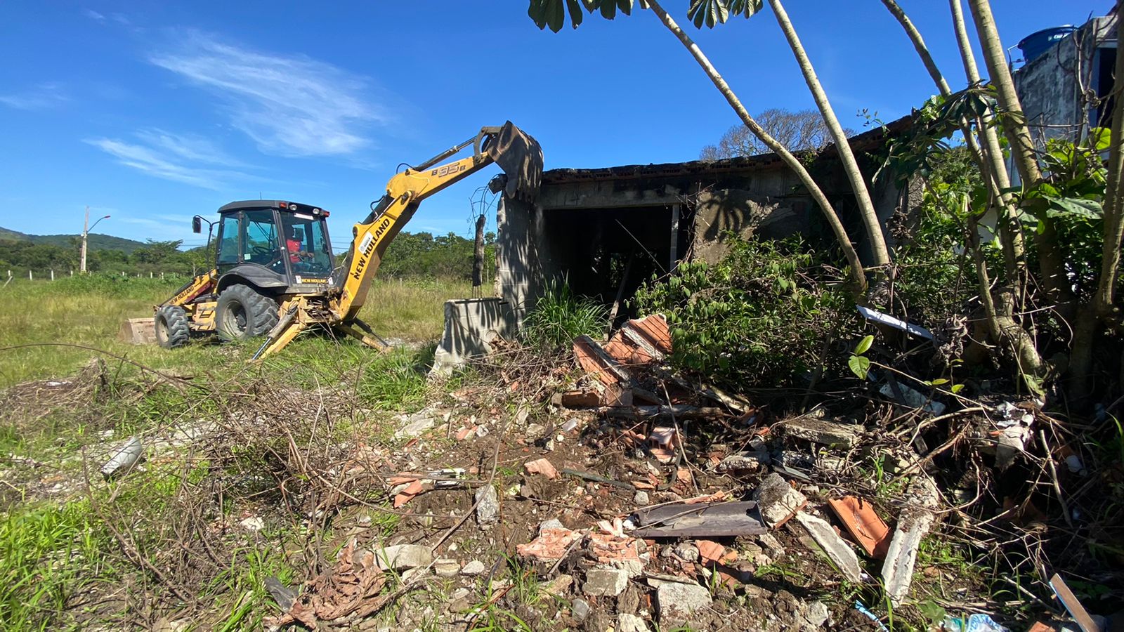 obra demolida chacaras de inoa