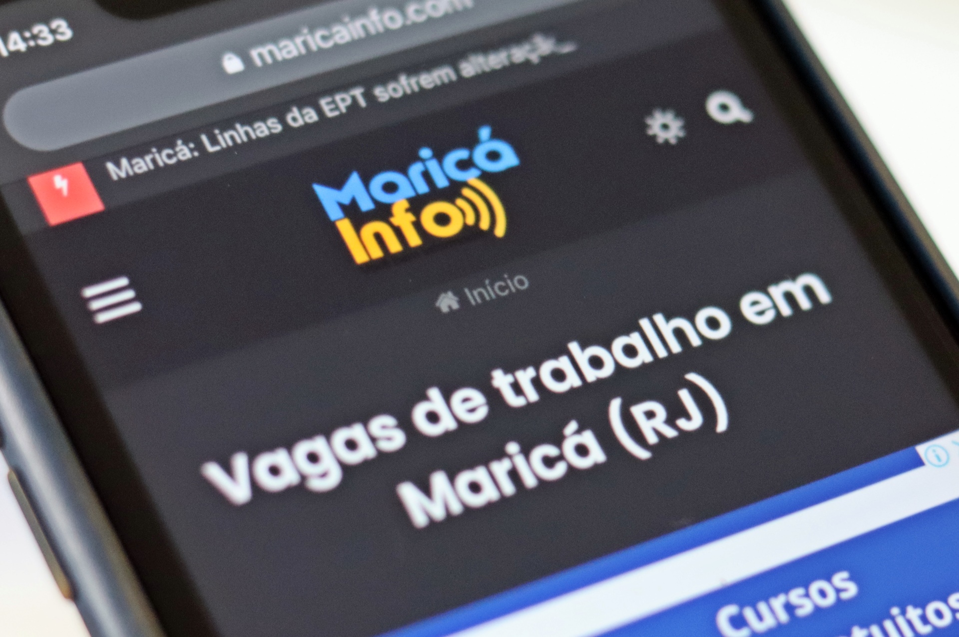 Maricá ganha novo portal de vagas de trabalho; empresas podem divulgar gratuitamente 1 portal de vagas de trabalho em marica