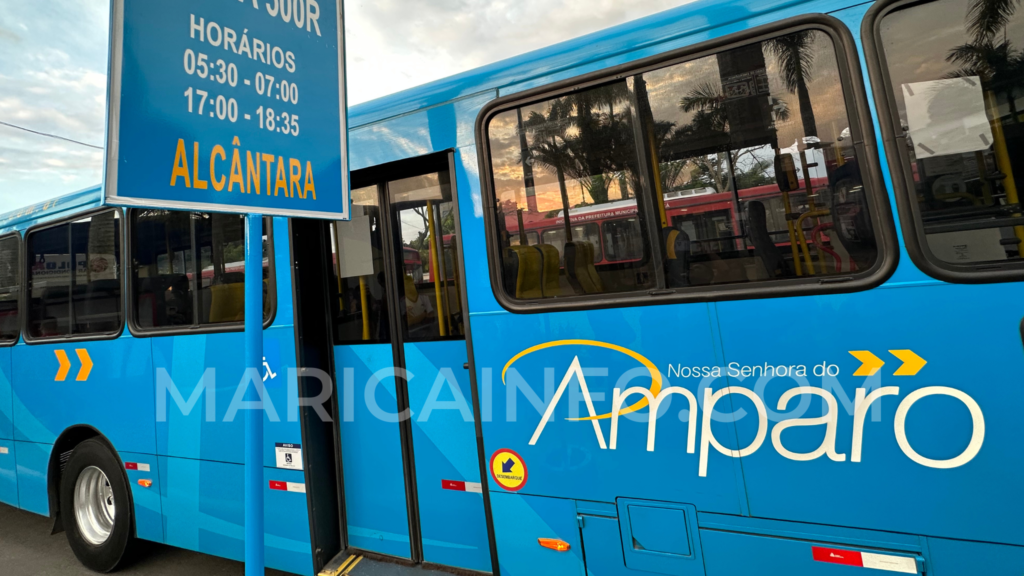 Ônibus Maricá x Alcântara, operado pela Viacao Nossa Senhora do Amparo. (Foto: João Henrique / Maricá Info)