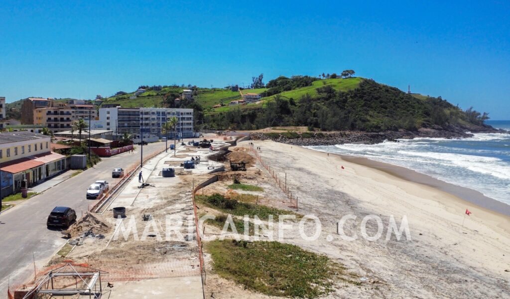 Maricá Obra da Orla de Ponta Negra avança com construção de calçadão e área de lazer Maricá Info