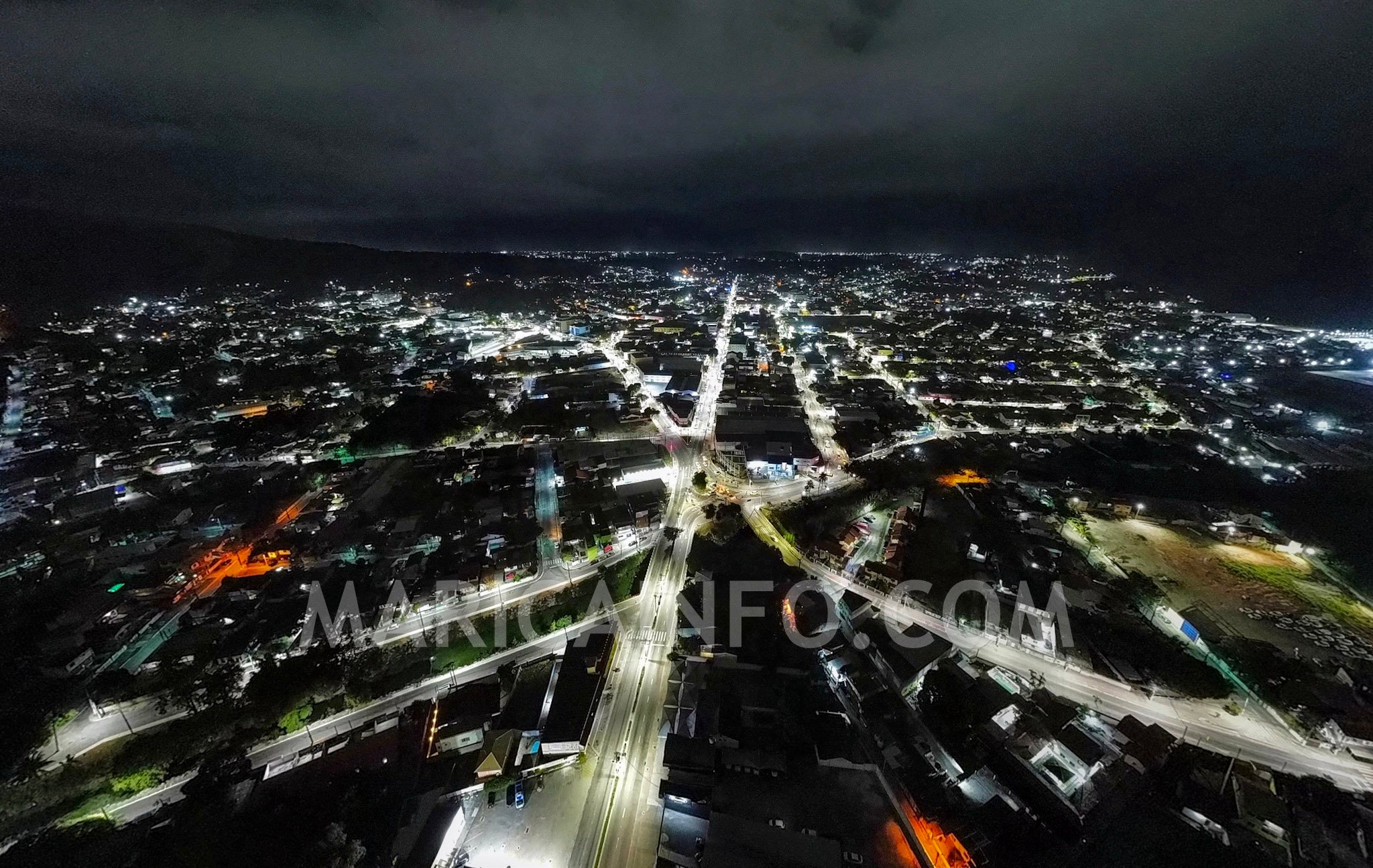 Centro Marica Noite Geral Drone