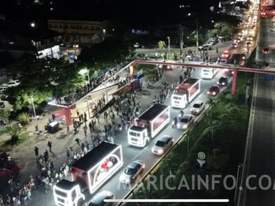 Caravana de Natal da Coca cola em Marica