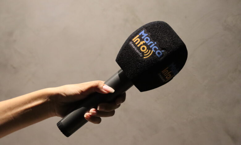Nossa história - Maricá Info 1 Microfone Marica Info Entrevista Logo