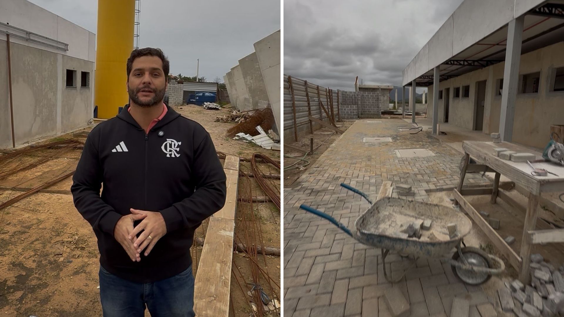 ricardinho fiscaliza obra escola