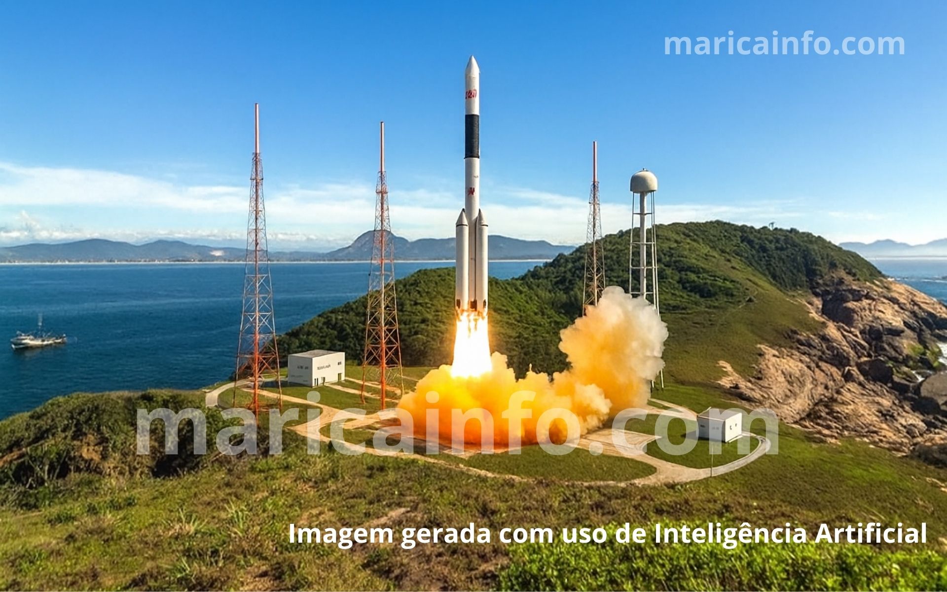 base lancamento ilhas maricas gerada por IA