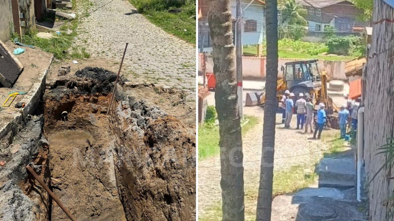 Maricá: Após denúncia de moradores, Sanemar inicia reparo em vazamento de esgoto na subida do Farol de Ponta Negra 1 Sanemar inicia reparo em vazamento de esgoto na subida do Farol de Ponta Negra 1