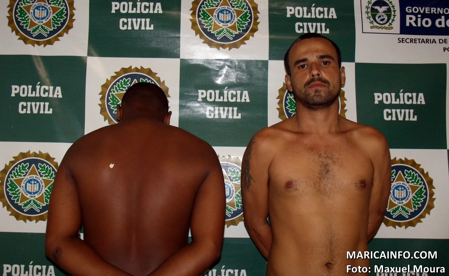 Bandidos de São Gonçalo foram presos em Maricá. (Foto: Maxuel Moura | Maricá Info)