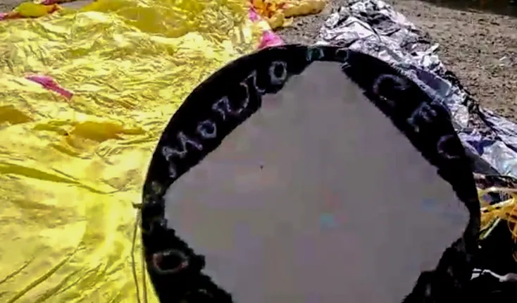 Balão apreendido pelo sargento Chahim havia a identificação de que o artefato seria de baloeiros do Morro do Céu, em Niterói. 