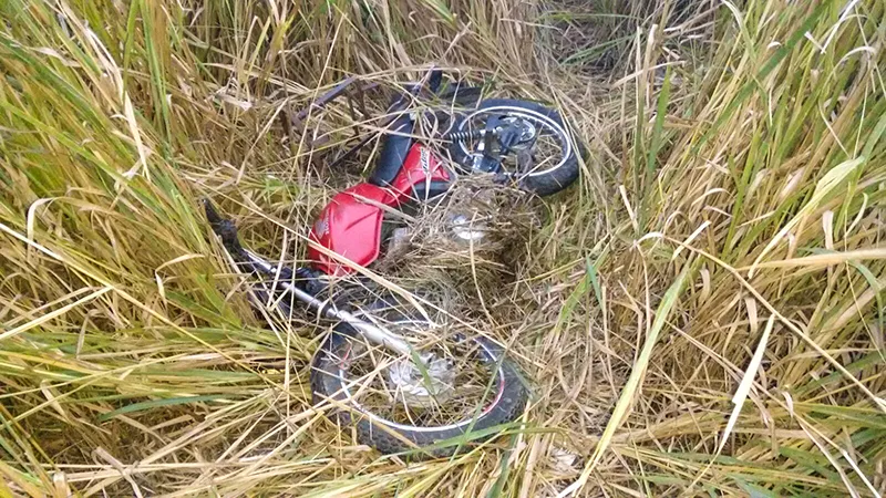Acidente de moto vitimizou jovem de 19 anos.
