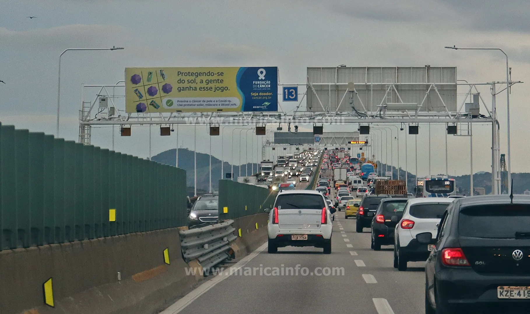 ponte rio niteroi transito engarrafamento