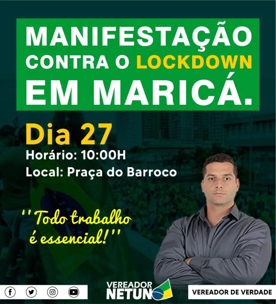 manifestacoa contra suposto lockdown