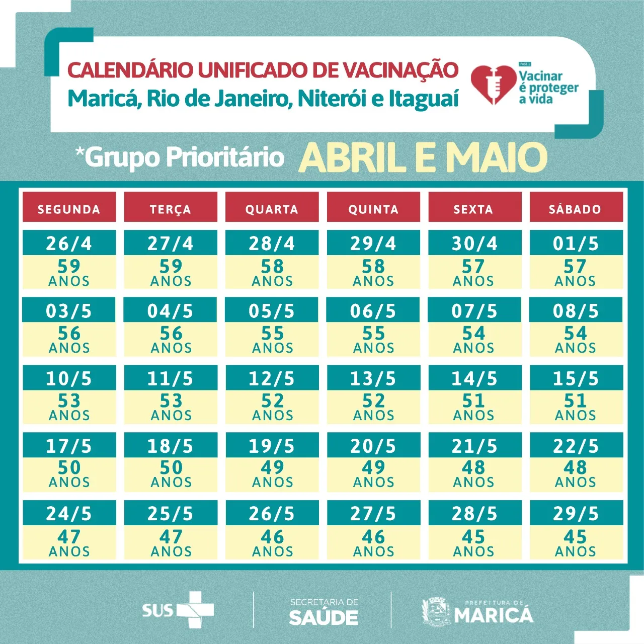Calendario Grupo Prioritario