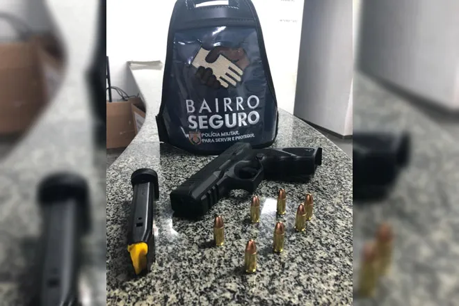 arma apreendida bairro seguro