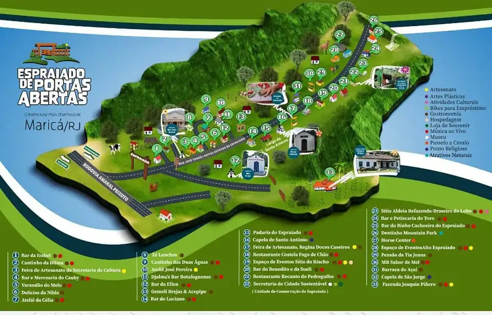 Espraiado de Portas Abertas Mapa