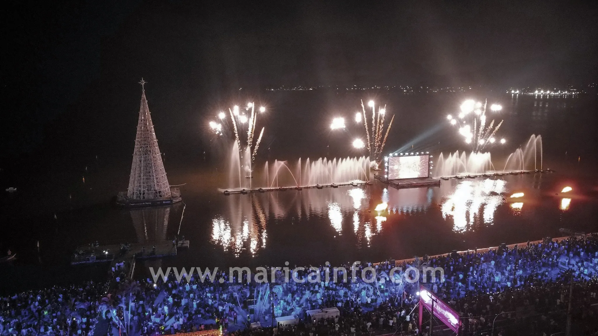 Edição de 2022 do Natal Iluminado de Maricá tem espetáculo das 'águas dançantes'.
