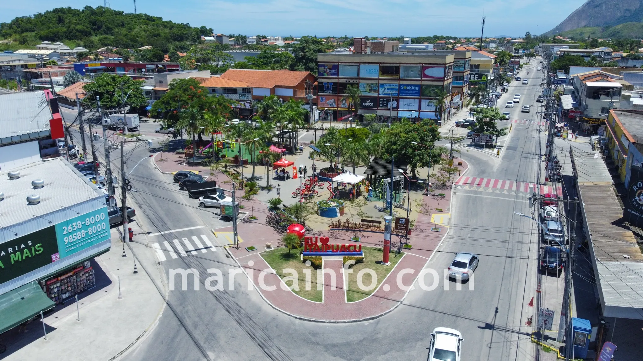 Praça do Barroco, em Itaipuaçu, distrito de Maricá (RJ). (foto: João Henrique / Maricá Info)