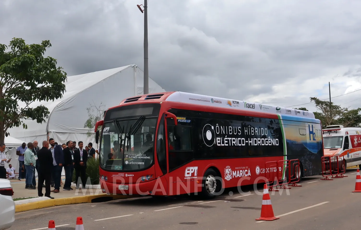 Onibus Eletrico Hidrogenio EPT Vermelhinho