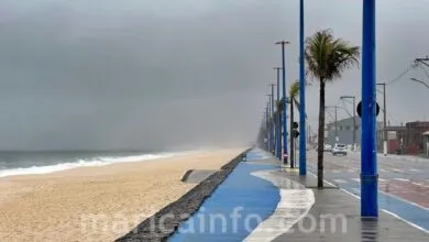 Tempo Chuvoso Chuva Orla de Itaipuacu Agosto 2023