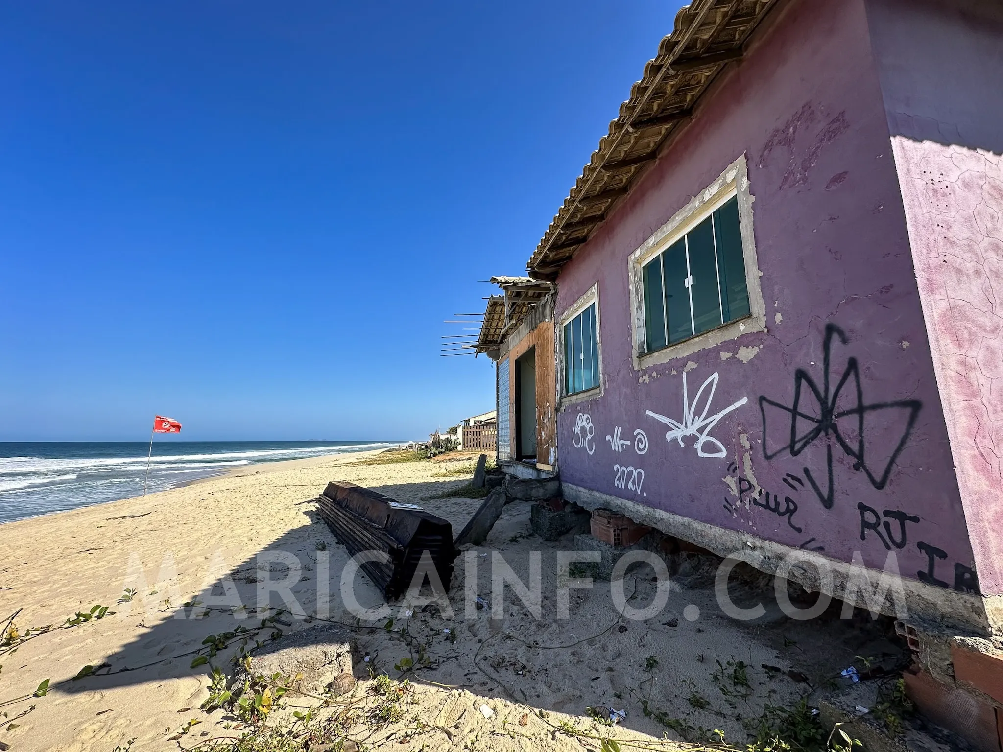 Casa destruida Rua 64 Guaratiba Cordeirinho