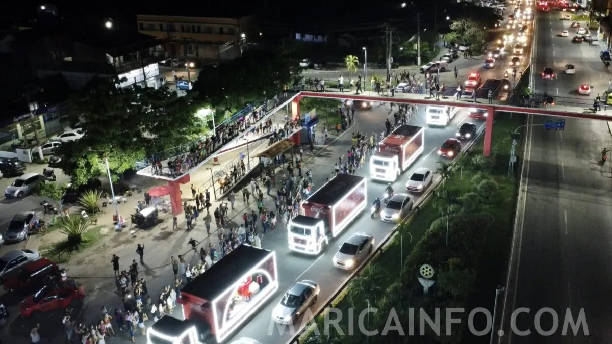 Caravana de Natal da Coca cola em Marica