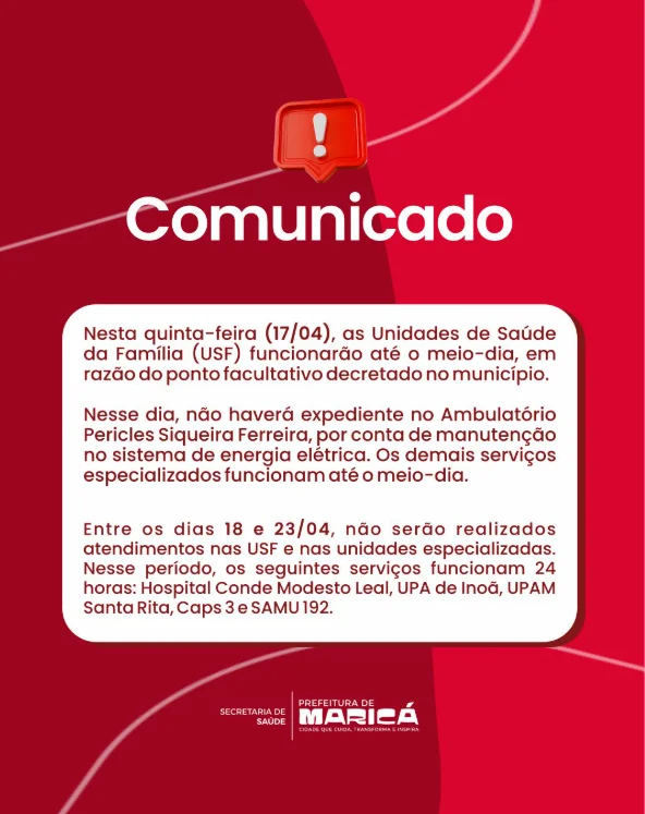 comunicado saude