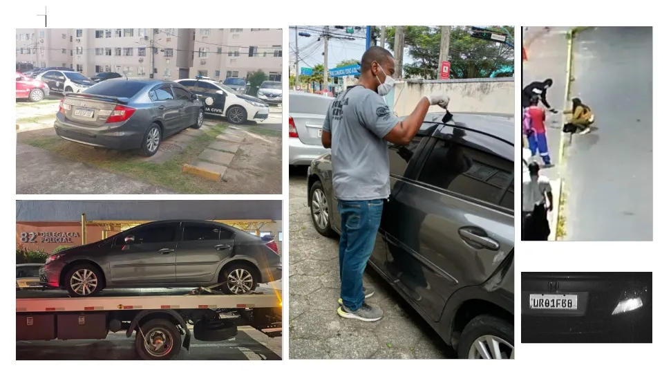 Polícia localiza veículo usado em série de assaltos em Maricá; saiba mais! 1 veiculo honda civic