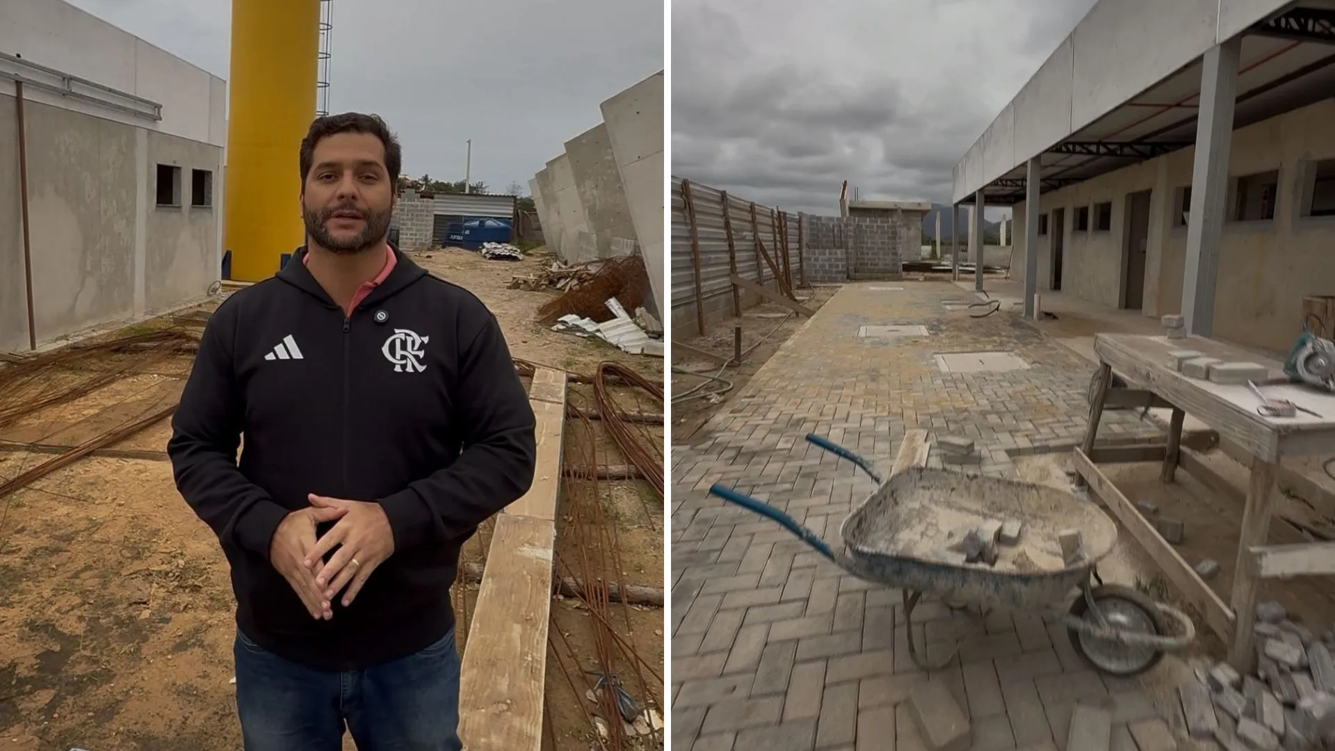 ricardinho fiscaliza obra escola