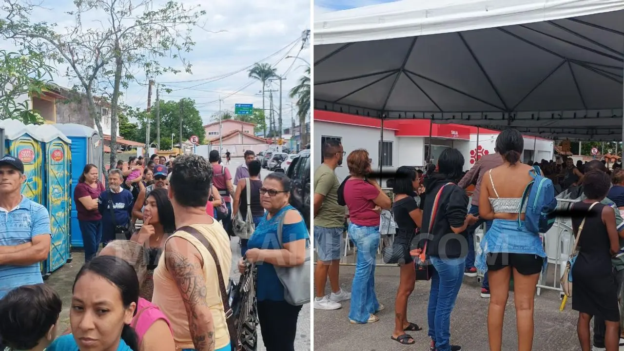 Longas filas marcam retorno de atendimento do Banco Mumbuca